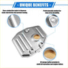 Silver metallic engine oil pan with central opening and vertical ridges for toyota voxy 2.0l transmission filter kit