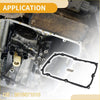 Black rubber transmission filter oil pan gasket with metallic fasteners for 2015 toyota land cruiser