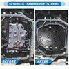 Black automatic transmission filter gasket with molded cutouts for precise fit in toyota rav4 2005-2012 oil pan