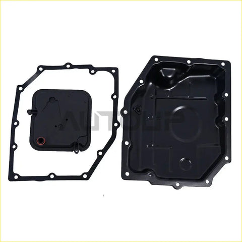 Black automotive transmission oil pan gasket set with oil filter for chrysler dodge included in product pack