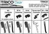 Trico Clear Wiper Blade 610mm (24 inch) TCL610