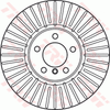 TRW Brake Rotor Front DF6003S