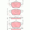 TRW Cotec Brake Pad Set Front GDB1429