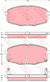 TRW Cotec Brake Pad Set Front GDB3342