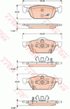 TRW Cotec Brake Pad Set Front GDB3476