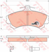 TRW Cotec Brake Pad Set Front GDB1584