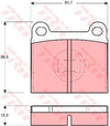 TRW Cotec Brake Pad Set Front GDB648