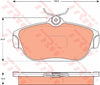 TRW Cotec Brake Pad Set Front GDB7526