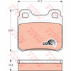 TRW Cotec Brake Pad Set Rear GDB952