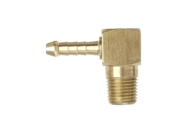 TubeFit Elbow Fitting Brass 1/8" Bspt x 1/8" Hose 06006