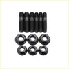 Set of black coated steel bolts and nuts for turbo installation stud and gasket kit ford ranger 3.2l 2011-2015