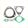 Set of metallic and green rubber gaskets with bolt holes for turbo installation stud and gasket kit ford ranger 3.2l