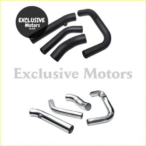 Black and chrome chrome intake manifold hoses for turbo intercooler piping kit fit for 2005-2014 toyota hilux