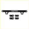Black metal turbopros turbo oil and water line support bracket kit with four matching clamps for ford falcon xr6 barra