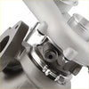 Silver metallic turbocharger with matte finish and bolted connections for lincoln mks mkt ford taurus flex 3.5l right side