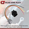 Back side of black and gray turn signal light bulb socket wiring for Toyota Avalon 2013-2016 with three color-coded wires