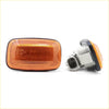 Orange rectangular turn signal light with ribbed lens and black trim for Toyota Hilux 1997-2005