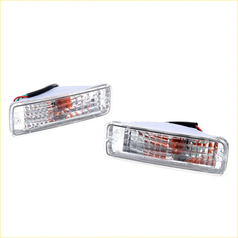 Clear rectangular turn signal light for toyota hilux ln85 ln100 ln106 with amber white led bulbs and sleek plastic housing