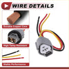 Gray plastic turn signal light socket wiring with red yellow and black wires for toyota 4runner 2014-2021