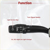 Black plastic turn signal switch for Toyota 4Runner 2000 with integrated high low beam toggle shown from back side