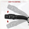 Black plastic turn signal switch for toyota 4runner 2000 with white icons for high beams low beams and signals