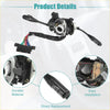 Black and white plastic turn signal switch with integrated wiring harness for toyota pickup 1995-2004 back side view