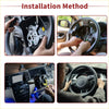 Black textured grip steering wheel with central control buttons for turn signal switch on toyota solara 1999-2001