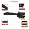 Black plastic turn signal switch for toyota tacoma 1998-2000 with smooth surface and soft touch finish