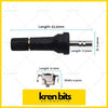 Black and silver automotive air intake valve actuator with textured grip and metal mount for nissan patrol y62 tpms valves