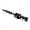 Black u-joint steering shaft for Toyota Hilux 2004-2015 with metallic threaded end cap and machined metal construction