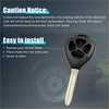 Black plastic uncut key fob shell case with metallic silver key blade for toyota 4runner 2010-2016 with 2 buttons