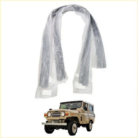 Clear plastic windshield cover with rubber weatherstrip for jeep style nissan datsun patrol g60 1960-1980