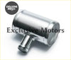 Shiny chrome universal bov t-pipe with 80mm outlet and 25mm blow off valve t joint with flared end and threads