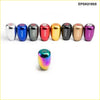 Rainbow-finished metallic universal racing 5 speed gear shift knob with epman branding for manual cars
