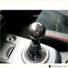 Carbon fiber gear shift knob with glossy black finish and textured pattern for universal real carbon fiber aluminum gear knob