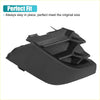 Black plastic unpainted front left bumper tow hook cap for toyota rav4 2016-2018 with textured grip and molded contours