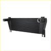 Black aluminium upgrade 70mm intercooler for ford ranger 3.2l with sleek ribbed core and polished metal inlet outlet pipes