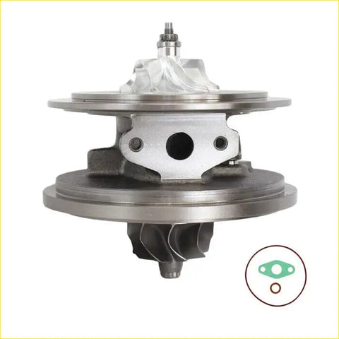 Silver metallic billet turbo cartridge with turbine housing compressor wheel and flanges for ford transit 2.2l rwd