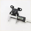 Black rubber upper lower door hinge for toyota hilux 1979-1988 with two circular tabs measured by caliper