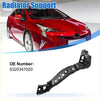 Black metal upper radiator support bracket for toyota prius 2010-2015 with multiple mounting holes and cutouts