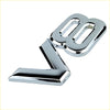 Chrome-plated v8 emblem with sleek three-dimensional z00 design perfect for adding style to your ride