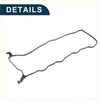 Black rubber valve cover gasket with wavy shape and two tabs for Toyota 4Runner 2400cc 3000cc 1984-1988