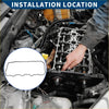 Metallic valve cover gasket for toyota dyna land with black rubber seal and precise valve stem cutouts
