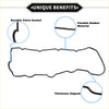 Black flexible rubber valve cover gasket with durable construction for toyota landcruiser kdj90 3.0td d4d 1998-2007