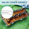 Black rubber valve cover gasket with molded contours and three mounting holes for toyota sienna 2004-2010