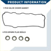 Black rubber valve cover gasket for toyota solara 4 cyl 22l 1999-2002 shown from the back side