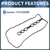 Black rubber valve cover gasket set with five circular openings for cylinder head seal make model 1121322050