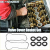 Black rubber valve cover gasket set with six circular seals for toyota highlander 3.0l 2001 to 2003