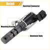 Black and silver variable valve timing control solenoid with aluminum housing and connector for 2002-2008 toyota solara
