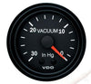 VDO Vacuum Gauge Mechanical 0-30inHg 52mm Round 150077005